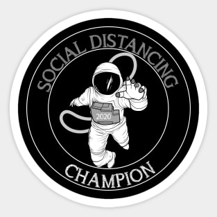 social distancing champion Sticker